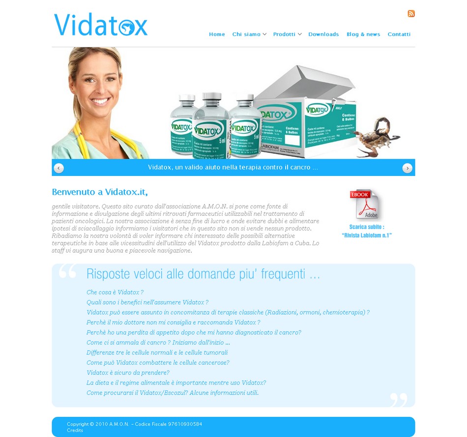 Sito ufficiale Vidatox