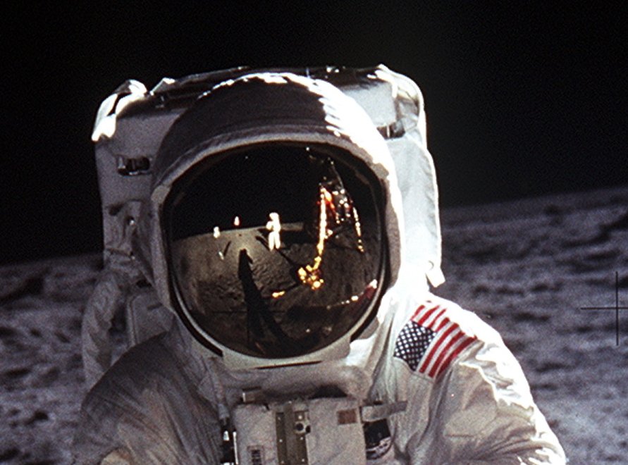 Una foto simbolo dello sbarco dell'Apollo 11